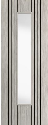 Internal Aria Grey Pre-Finished Laminate (CLEAR GLASS) Door