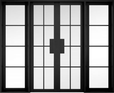 Internal Black Malvern W8 Pre-Finished (CLEAR GLASS) Room Divider
