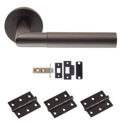 Internal Handle Pack Matt Black Knurled (Suitable for 35mm & 40mm internal doors)