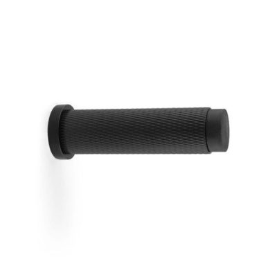 Internal Matt Black Knurled Wall Mounted Door Stop