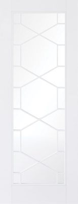 Internal Orly White Primed (CLEAR GLASS) Solid Core Door