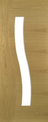 Internal Oak Cadiz (CLEAR GLASS) Pre-Finished Solid Core Door