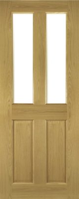 Internal Oak Bury (CLEAR BEVELLED GLASS) Pre-Finished Door