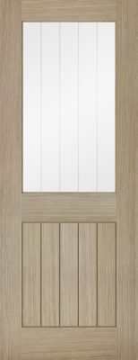 Internal Belize Light Grey Pre Finished (CLEAR GLASS FROSTED LINES) Door