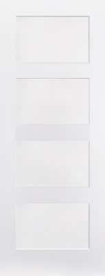 Internal White Primed Shaker 4 Panel FD30 44mm Fire Door