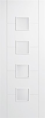 Internal White Primed Vancouver 4L (OBSCURE GLASS) Solid Core Door