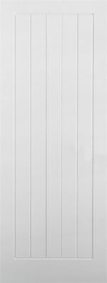 Internal White Primed Textured Vertical 5 Panel FD30 44mm Fire Door