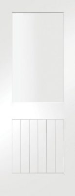 Internal White Primed Suffolk (CLEAR GLASS) Doors