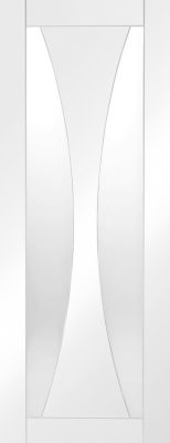 Internal White Primed Verona (CLEAR GLASS) Semi Solid Core Door
