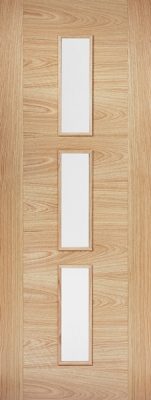 Internal Oak Sofia (CLEAR GLASS) Pre-Finished Door