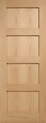 Oak Shaker 4 Panel Solid Core Pre-Finished Door