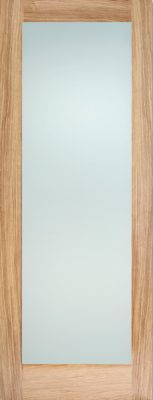 Internal Oak Pattern 10 (OBSCURE GLASS) Un-Finished Solid Core Door
