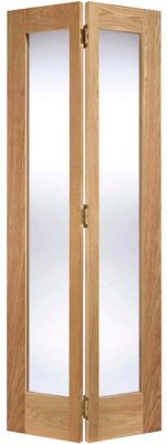 Internal Oak Pattern 10 (CLEAR GLASS) Un-Finished Bi-fold Door