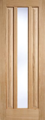 Internal Oak Kilburn Un-Finished (CLEAR GLASS) Solid Core Door