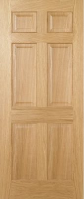 Oak Regency Pre-Finished 6 Panel Solid Core Door