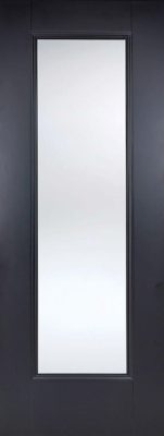 Internal Black Primed Eindhoven (CLEAR GLASS) Door - LPD