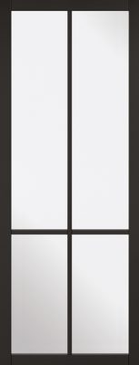 Internal Black Liberty Pre-Finished (CLEAR GLASS) Door
