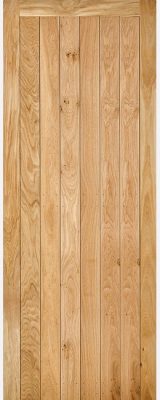Internal Solid Oak Framed & Ledged Un-Finished Door