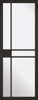 Internal Black Greenwich Pre-Finished (CLEAR GLASS) Door