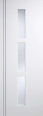 Internal White Sierra Blanco (OBSCURE GLASS) Solid Core Door Pre-Finished Door