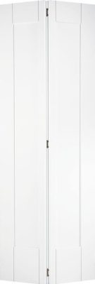 Internal White Primed 1 Panel Pattern 10 Bi-Fold Door
