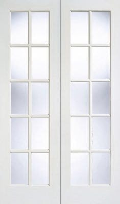 Internal White Primed GTP SA Clear Glazed Pair - Smooth - Rebated - LPD