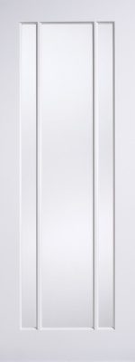 Internal White Primed Lincoln (CLEAR GLASS) Solid Core Door