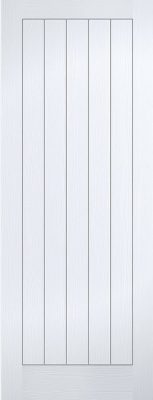 Internal White Primed Textured Vertical 5 Panel Hollowcore Door