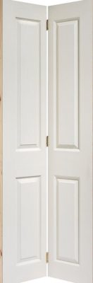 Internal White Primed 4 Panel Textured Bi-Fold Door