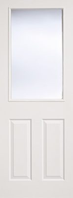 Internal White Primed 2 Panel 1 Light (CLEAR GLASS) Door