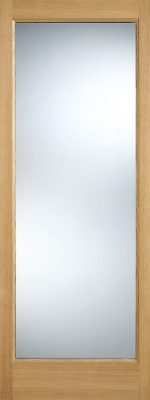 External Oak Pattern 10 (CLEAR GLASS) Un-Finished Door