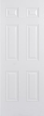 External Colonial 6P White GRP Composite Door