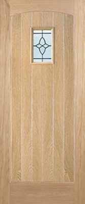 External Oak Cottage Lead Double Glazed Un-Finished Door