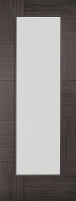 Internal Umber Grey Laminate Ravenna (CLEAR GLASS) Door