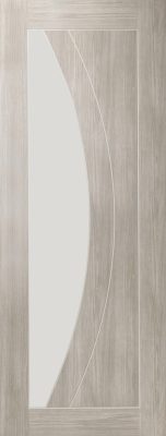 Internal White Grey Laminate Salerno (CLEAR GLASS) Door