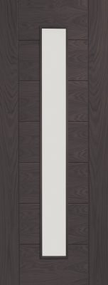 Internal Umber Grey Laminate (CLEAR GLASS) Palermo Door