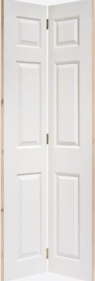 Internal White Primed Textured Regency 6 Panel Bi-fold Door