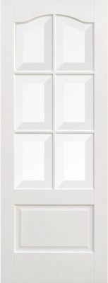 Internal White Primed Kent (CLEAR BEVELLED GLASS) Solid Core Door