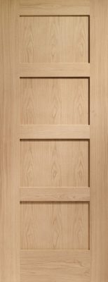 Internal Oak Shaker 4 Panel Pre-Finished Solid Core Door