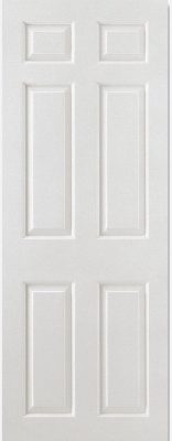 Internal White Primed 6 Panel Smooth FD30 44mm Fire Door