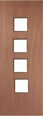 External/Internal Timber Core Blank 22G (OBSCURE GLASS) FD30 44mm Fire Door - MB