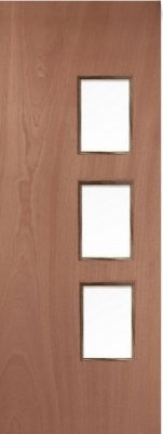 External/Internal Timber Blank 28G (CLEAR GLASS) FD30 44mm Fire Door - MB