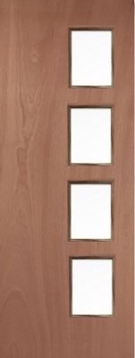 External/Internal Timber Blank 27G (CLEAR GLASS) FD30 44mm Fire Door - MB