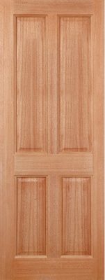 External Hardwood Colonial 4 Panel M&T Un-Finished Door