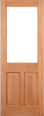 External Hardwood 2XG 2 Panel Un-Glazed (NO GLASS) M&T Door