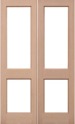 External Hemlock 2XGG Rebated Pair Un-Glazed (NO GLASS) Door