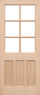 External Hemlock KXT 6 Light Unglazed (No Glass) Door