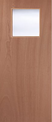 External/Internal lipped  Lipped Timber Blank (OBSCURE GLASS) 1G FD60 54mm Fire Door