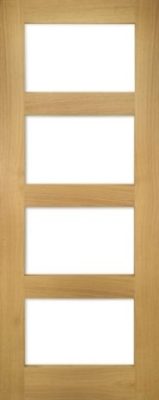 Internal Oak Coventry (CLEAR GLASS) Un-Finished Door