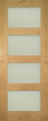 Internal Oak Coventry (OBSCURE GLASS) Un-Finished Door